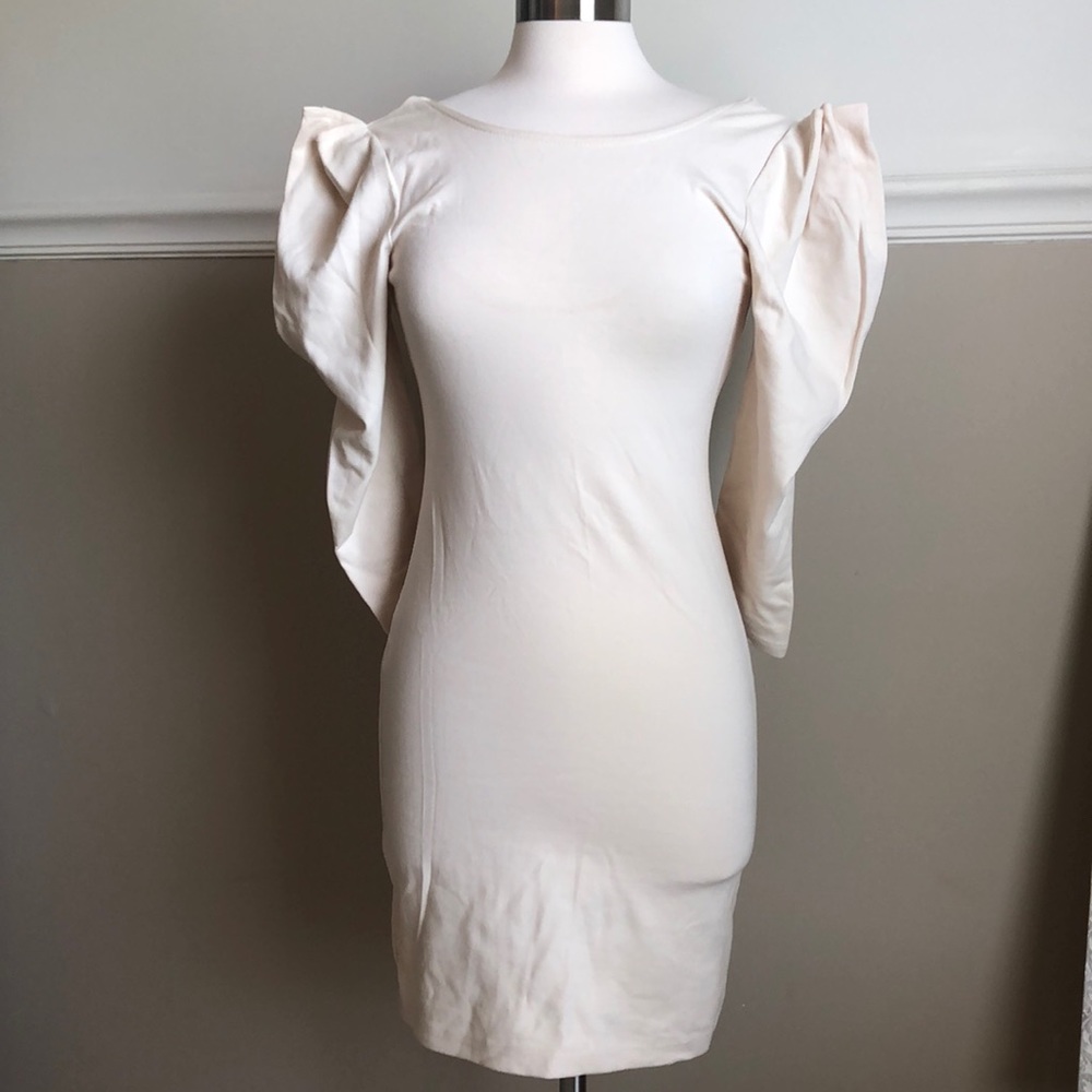 H&M dress with puff shoulder detail